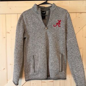 Gray 1/4 Zip Alabama Pullover